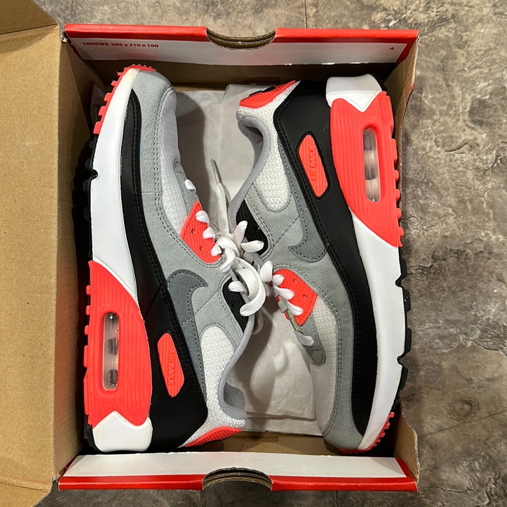 Nike Air Max Women's Sneakers in Gray, Black & Bright Red